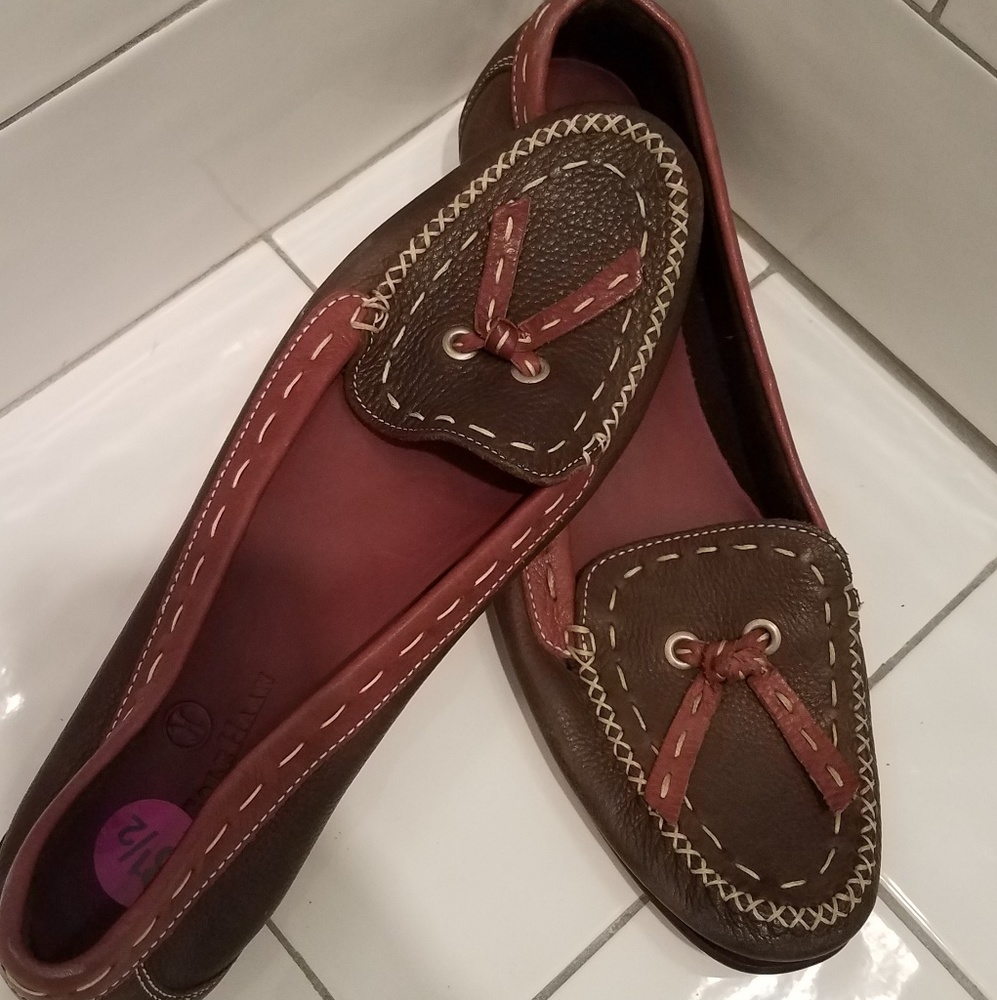 NWOT Cole Haan Loafers - Brown with purple accents
